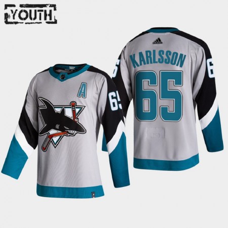Kinder Eishockey San Jose Sharks Trikot Erik Karlsson 65 2020-21 Reverse Retro Authentic